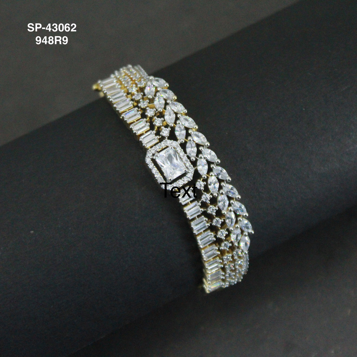 GJ Diamond Look a Like full White Openable Bracelet 43062