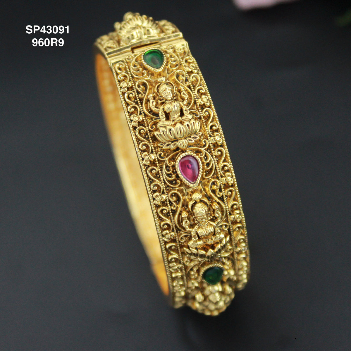 Nakshi Gold Replica Lakshmi Idol Openable bangle