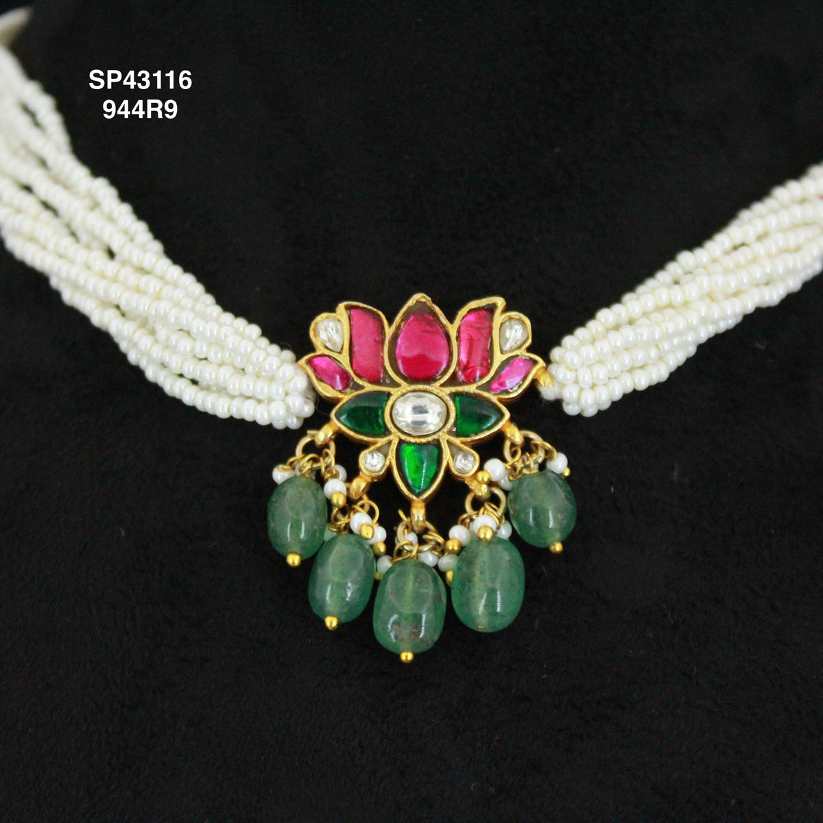 Premium Jadau Kundan Lotus Multi purpose chocker 43116