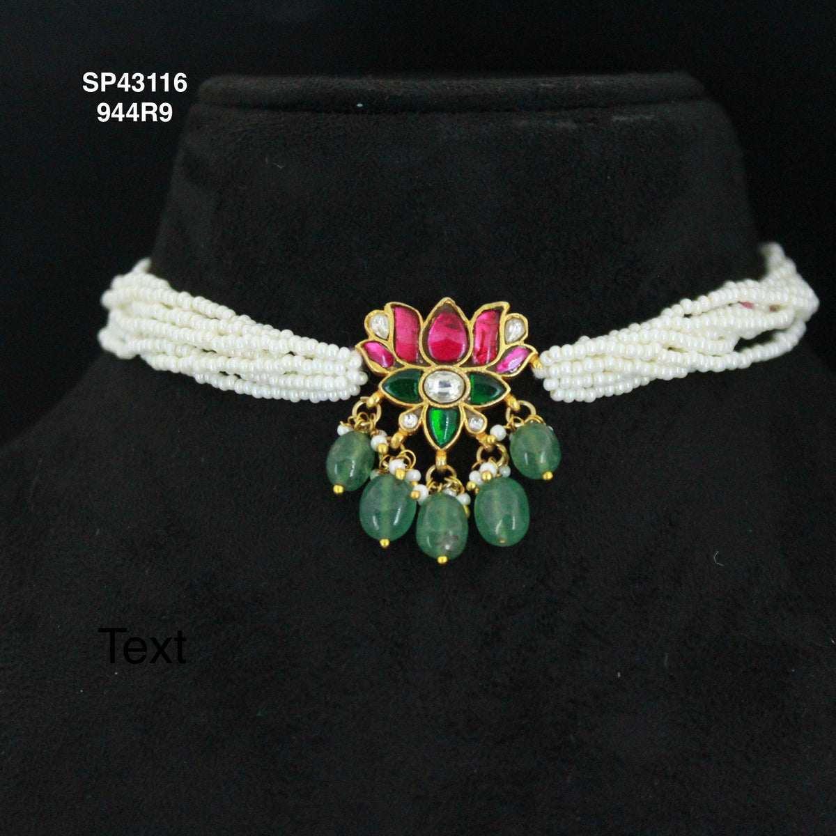 Premium Jadau Kundan Lotus Multi purpose chocker 43116