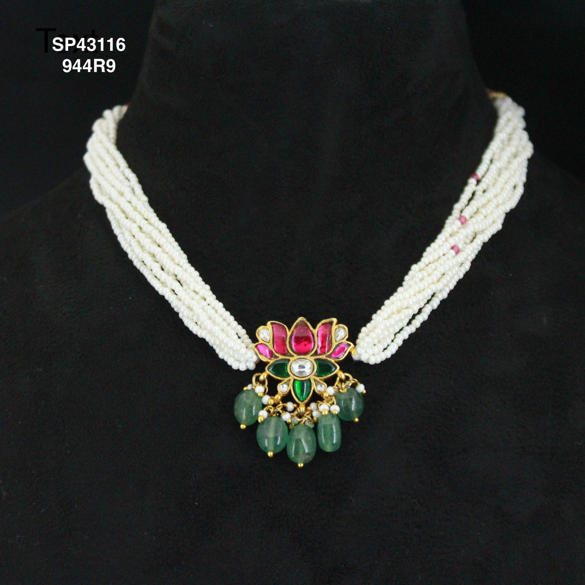 Premium Jadau Kundan Lotus Multi purpose chocker 43116