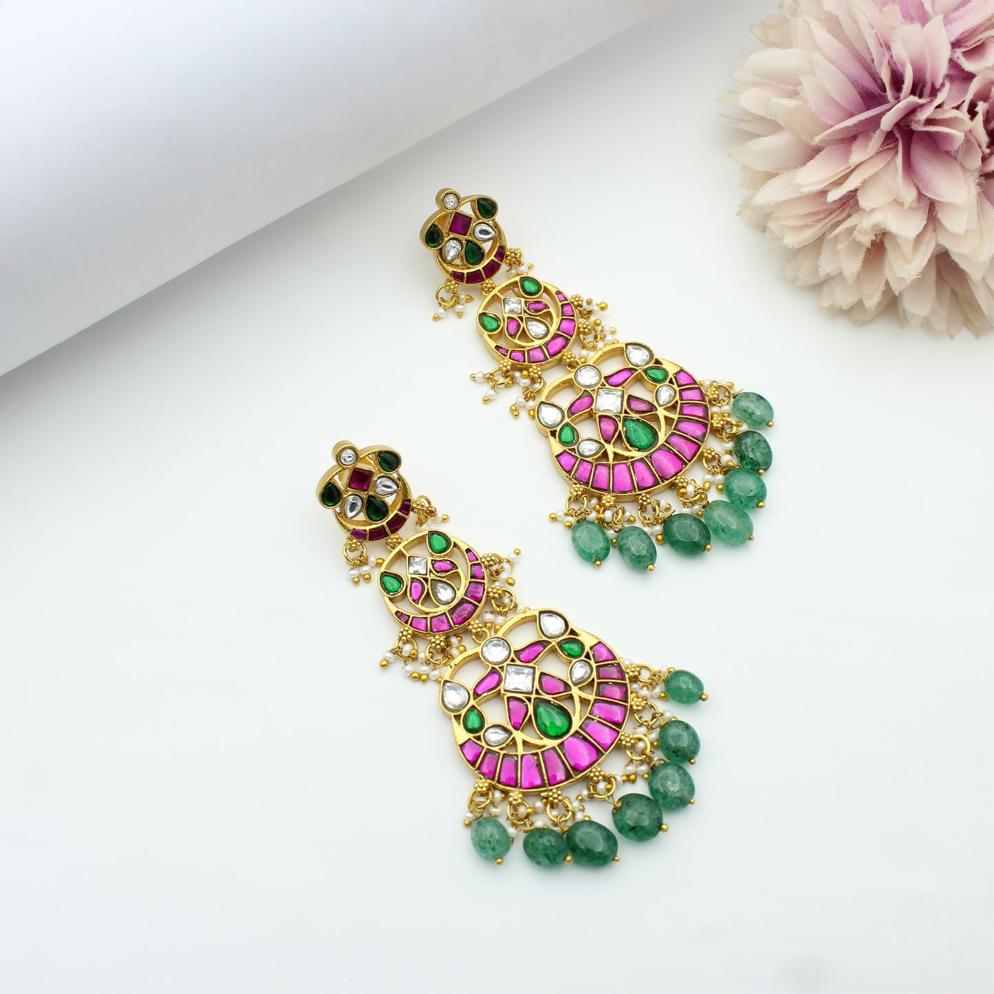 Jadau 3 Step Chandbali