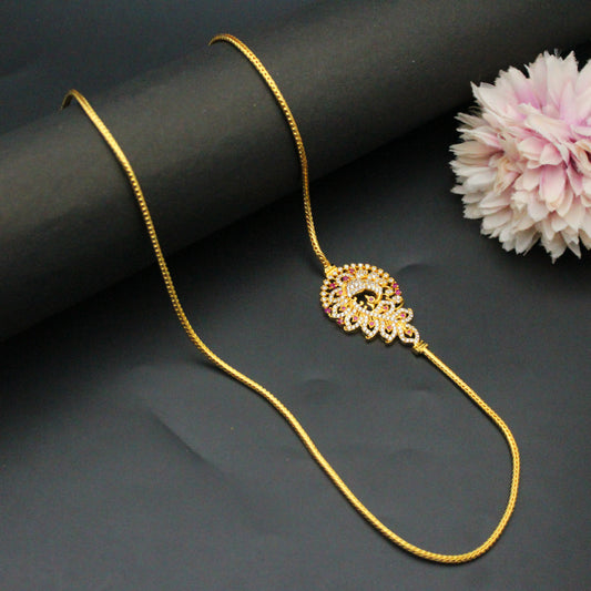 Gold Chain With Side Pendant