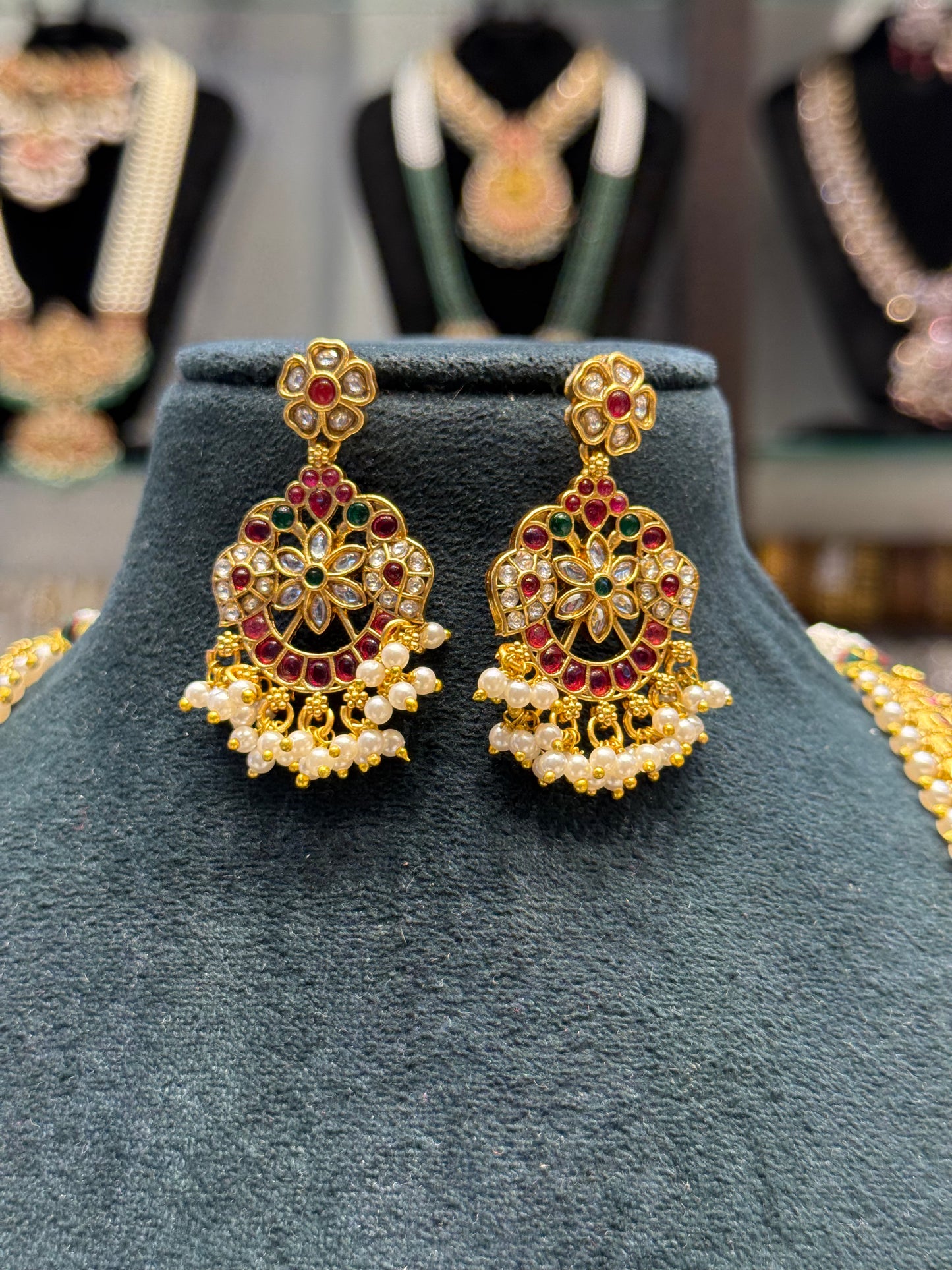 39224 premium pota stone gutta Pusalu with round pearl