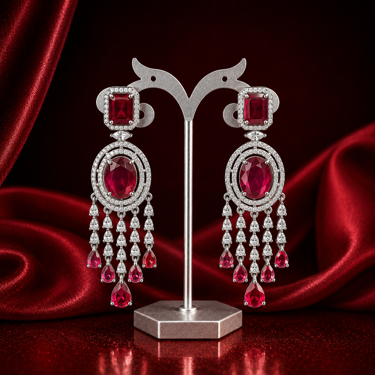 28814 Platinum Red Hangings Push Back