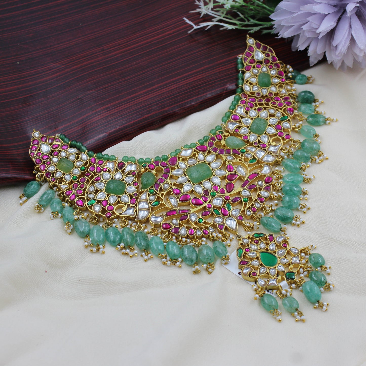 39293 Jadau Bridal necklace