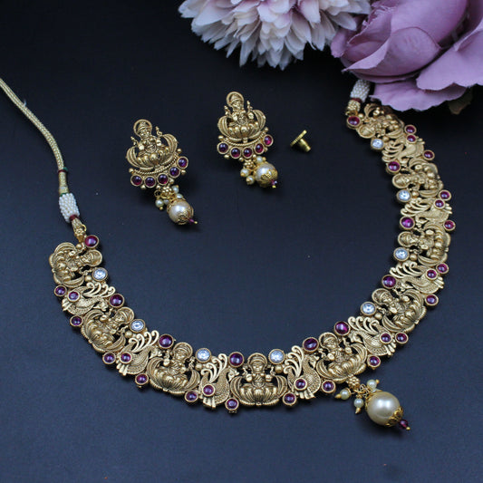 5945 Matte Laxmi Short Necklace
