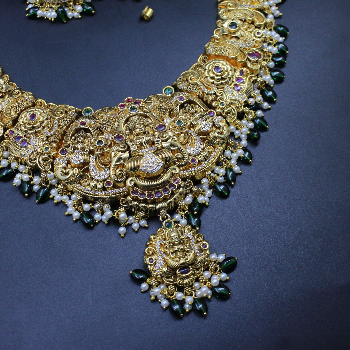39810 Matte Laxmi Multi Necklace Set