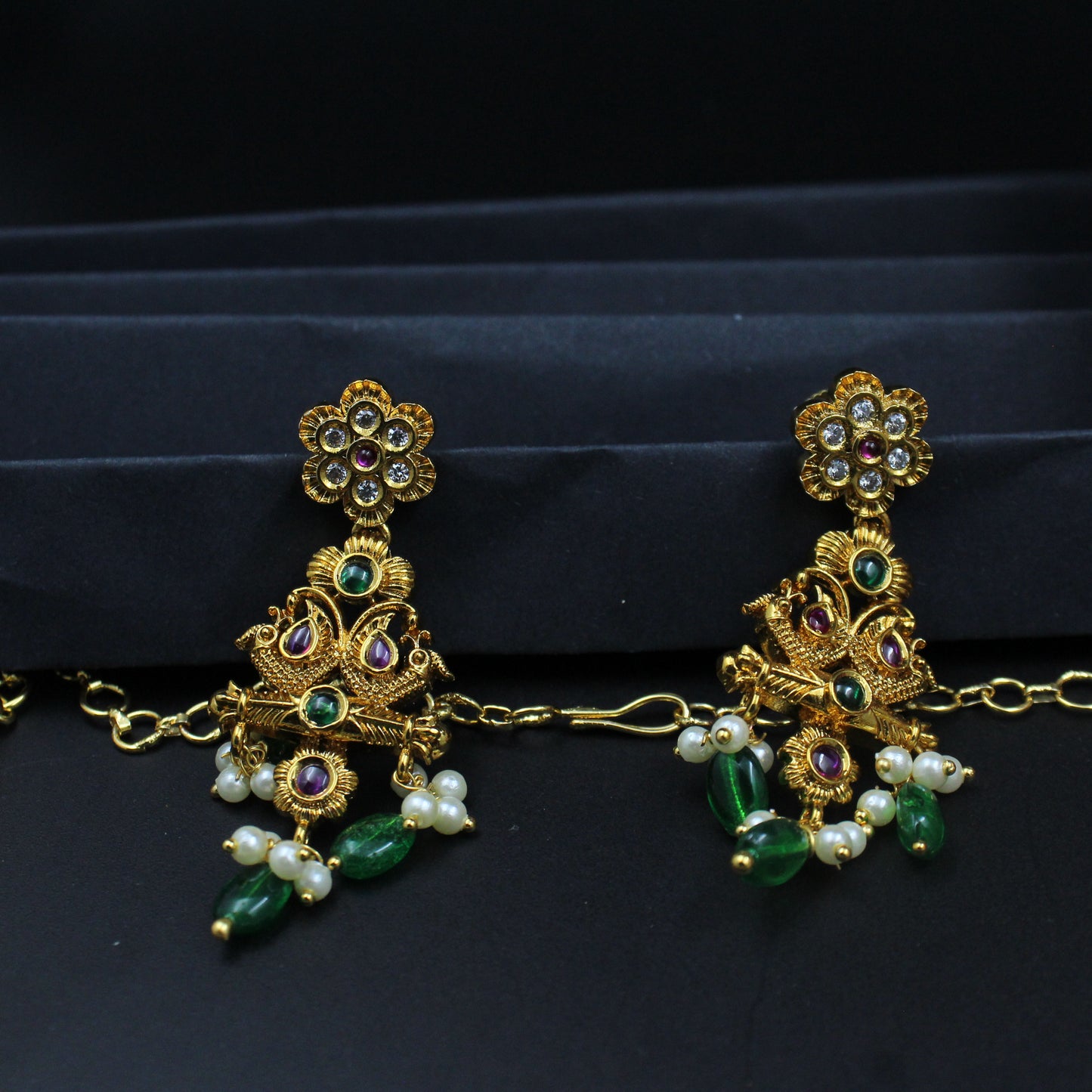 Matte Laxmi Peacock Necklace