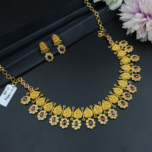 4994 Laxmi flower necklace