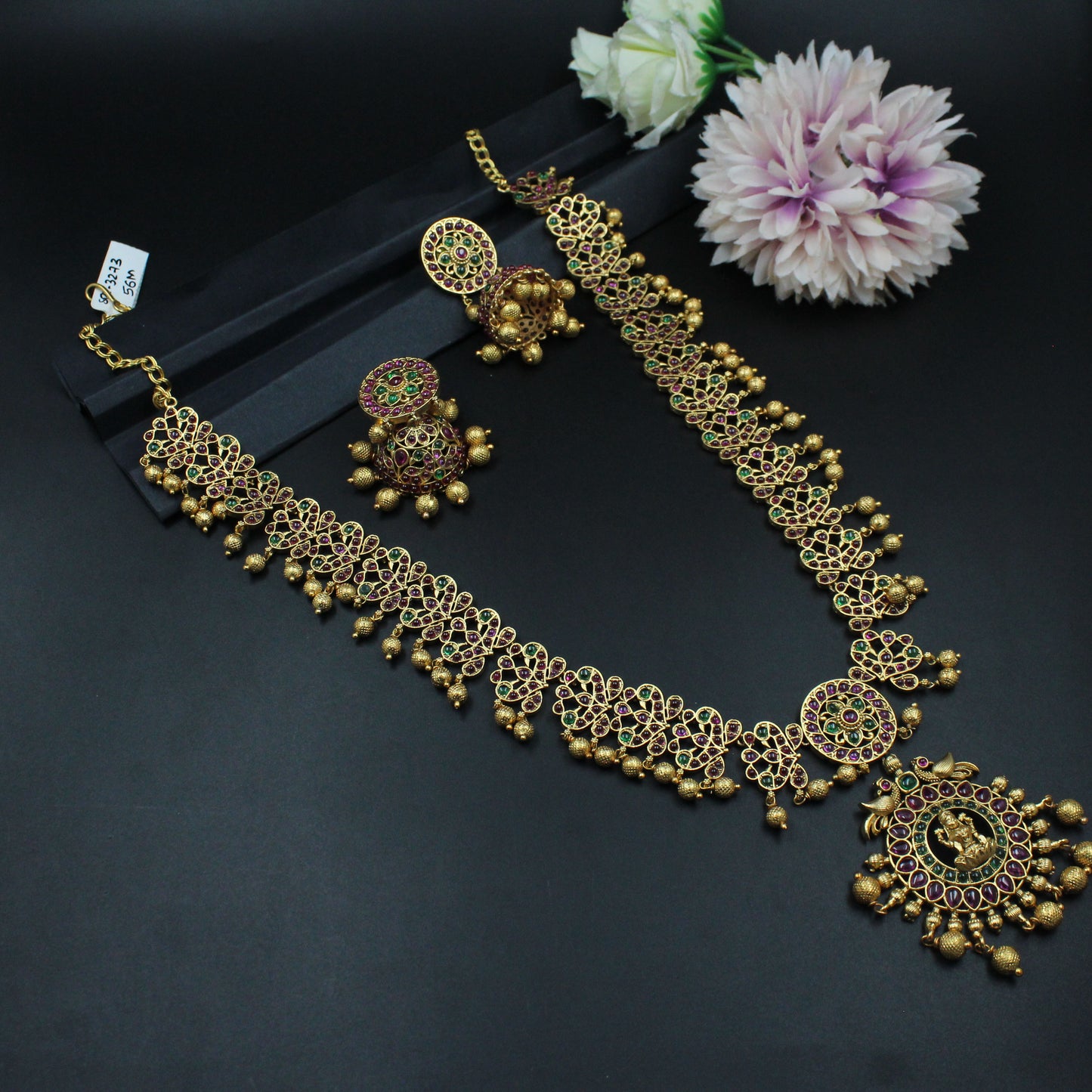 3273 Kempu Peacock Long Set