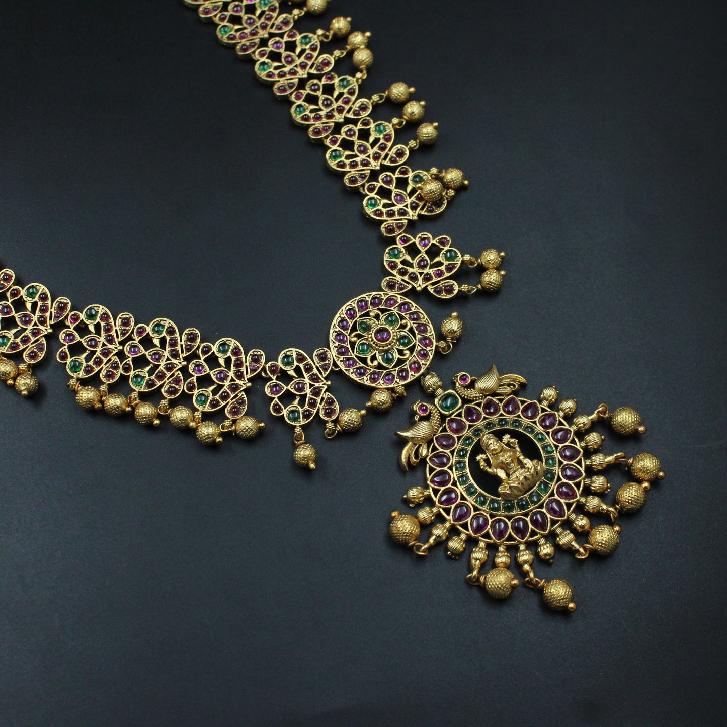 3273 Kempu Peacock Long Set