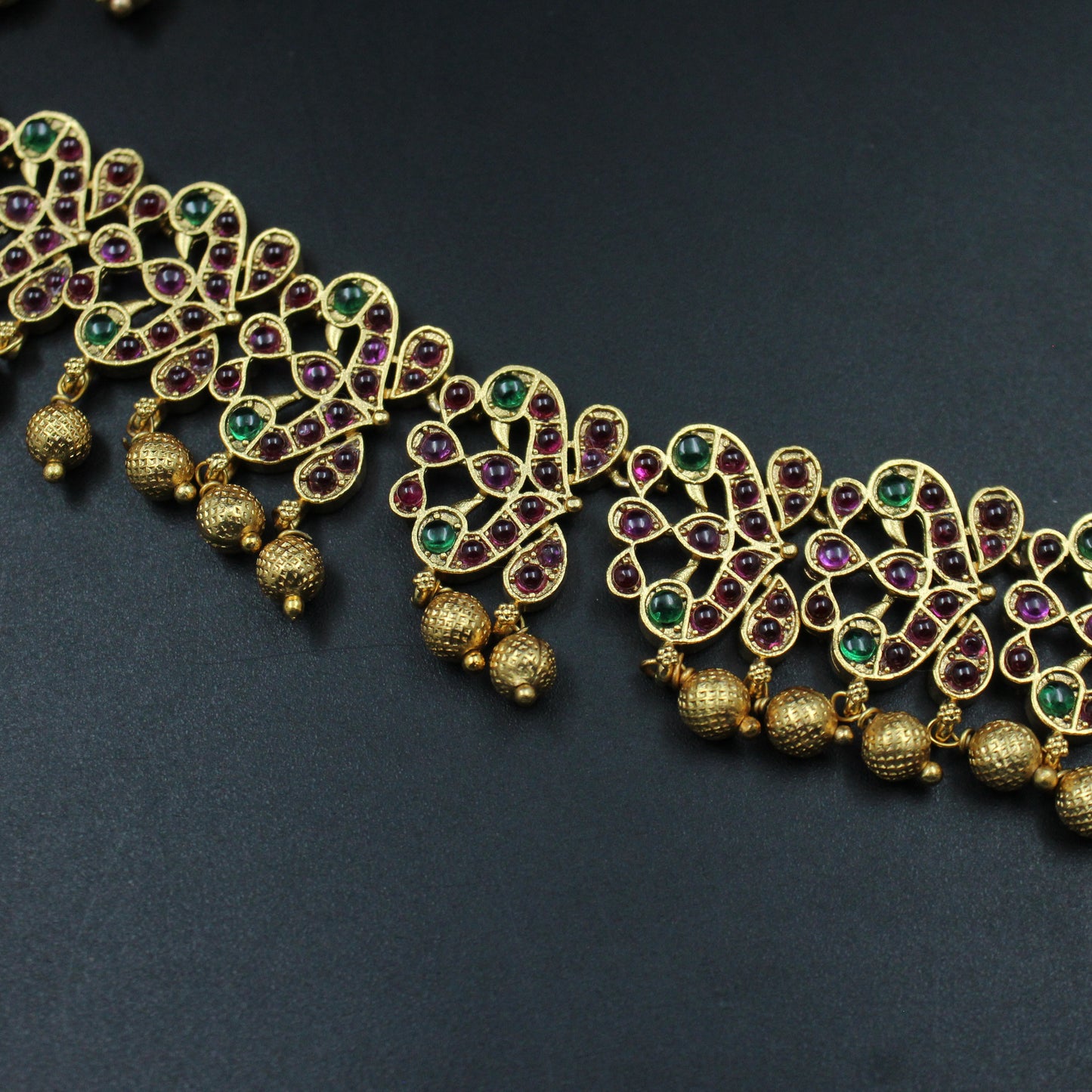 3273 Kempu Peacock Long Set