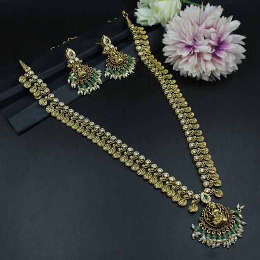 37630 Matte Laxmi Long Necklace Set
