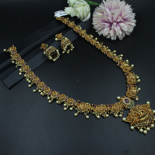 29424 Lakshmi along Necklace with Butta earrings