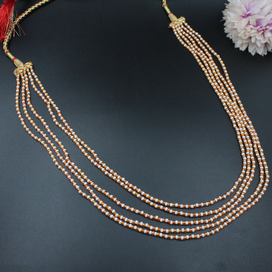 40038 Sugar Beads Light Orange 5 Lines