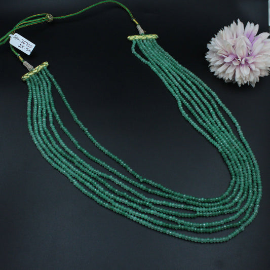 36735 - 7 Lines Onex Green Beads Mala
