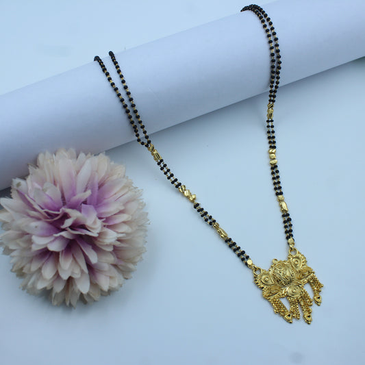 14244 Two Lines Mangal Sutra With Pendent