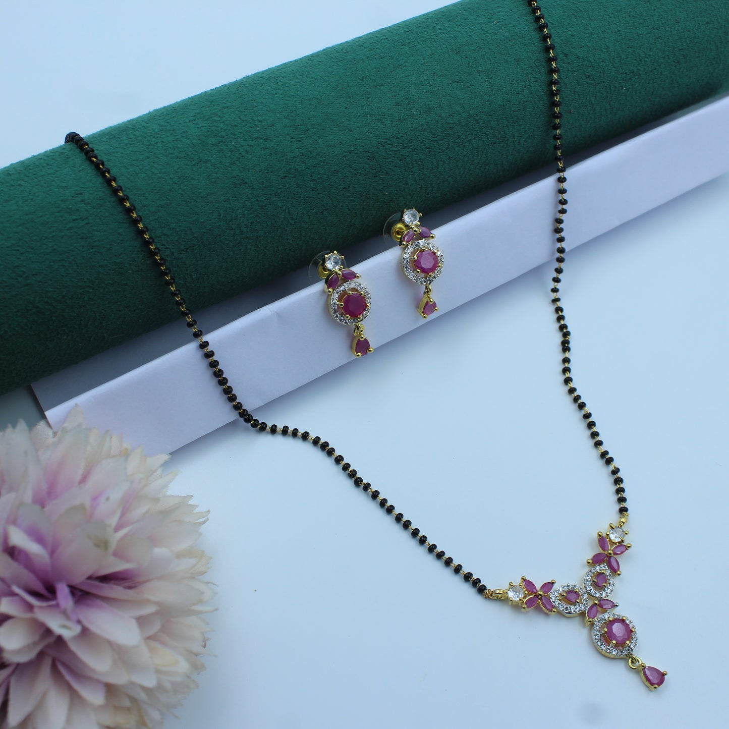 35944 Blackbeads with earrings 18 inches