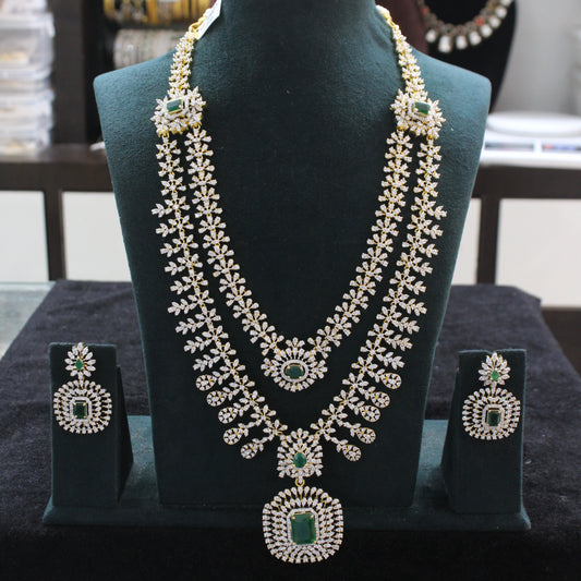 40487 Multi Purpose Real Diamond Look Replica Necklace