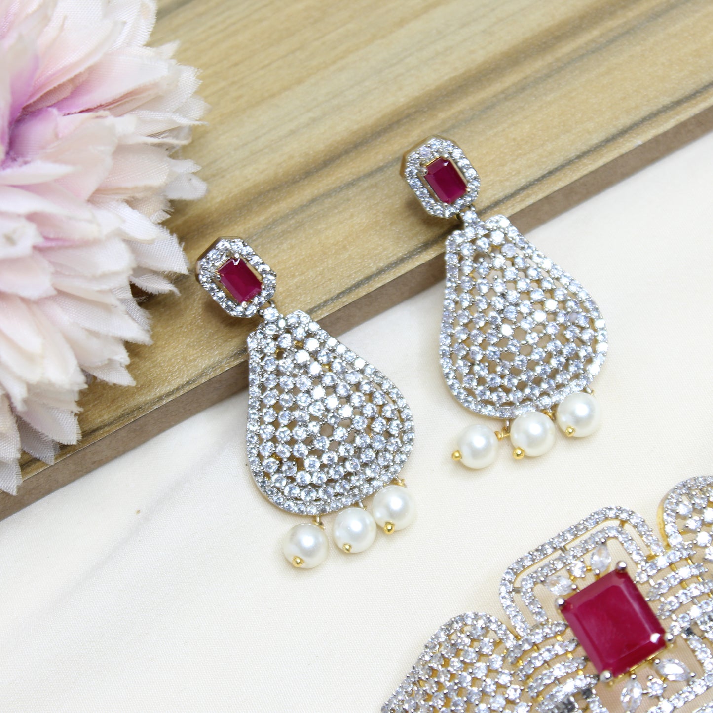 3399 Ruby CZ Neck Choker