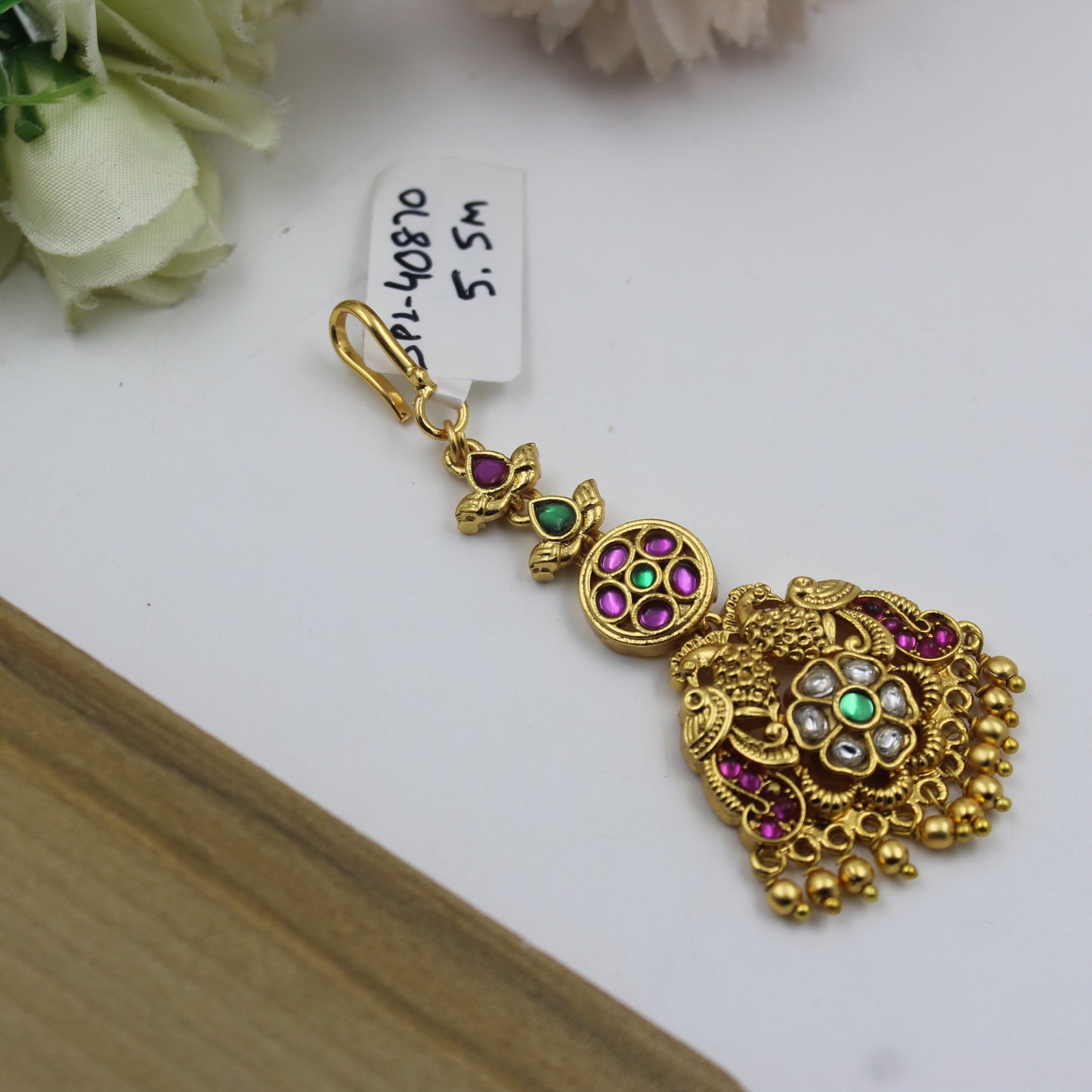 40879 Nakshi kundan maangtikka
