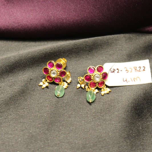 Jadau flower studs 32822