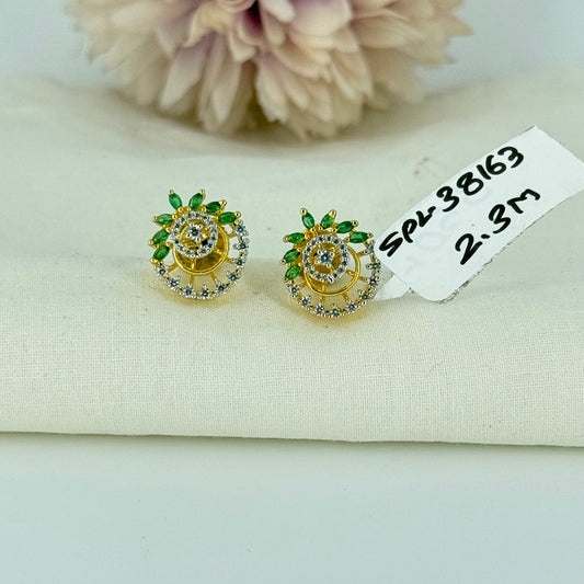 38163  Crimson Bloom Studs