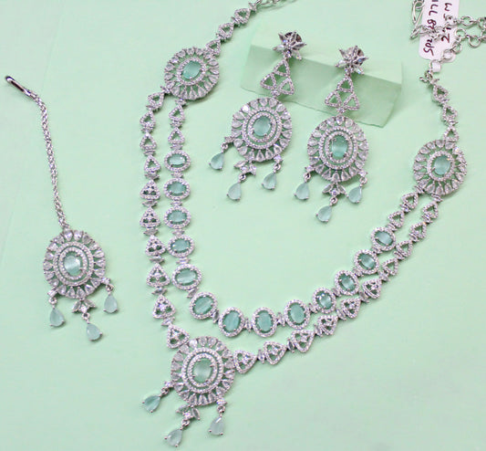 28771 Platinum necklace 2 layers