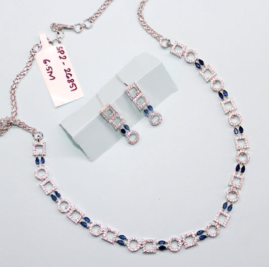 26851 Platinum simple necklace