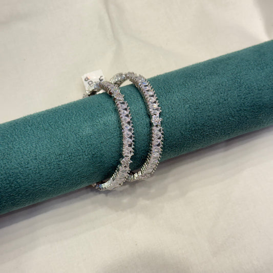 12808 platinum full white bangle