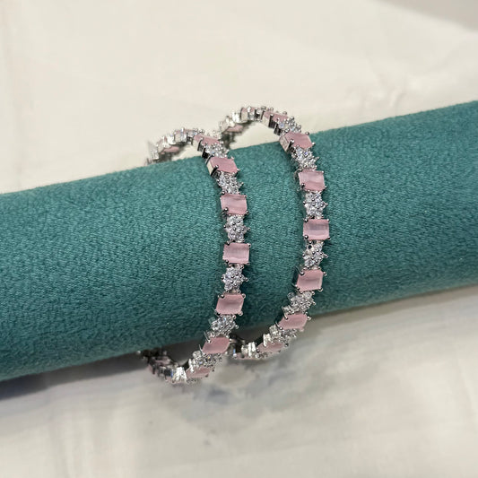 12888 / 12887 platinum mint pink colour Bangle