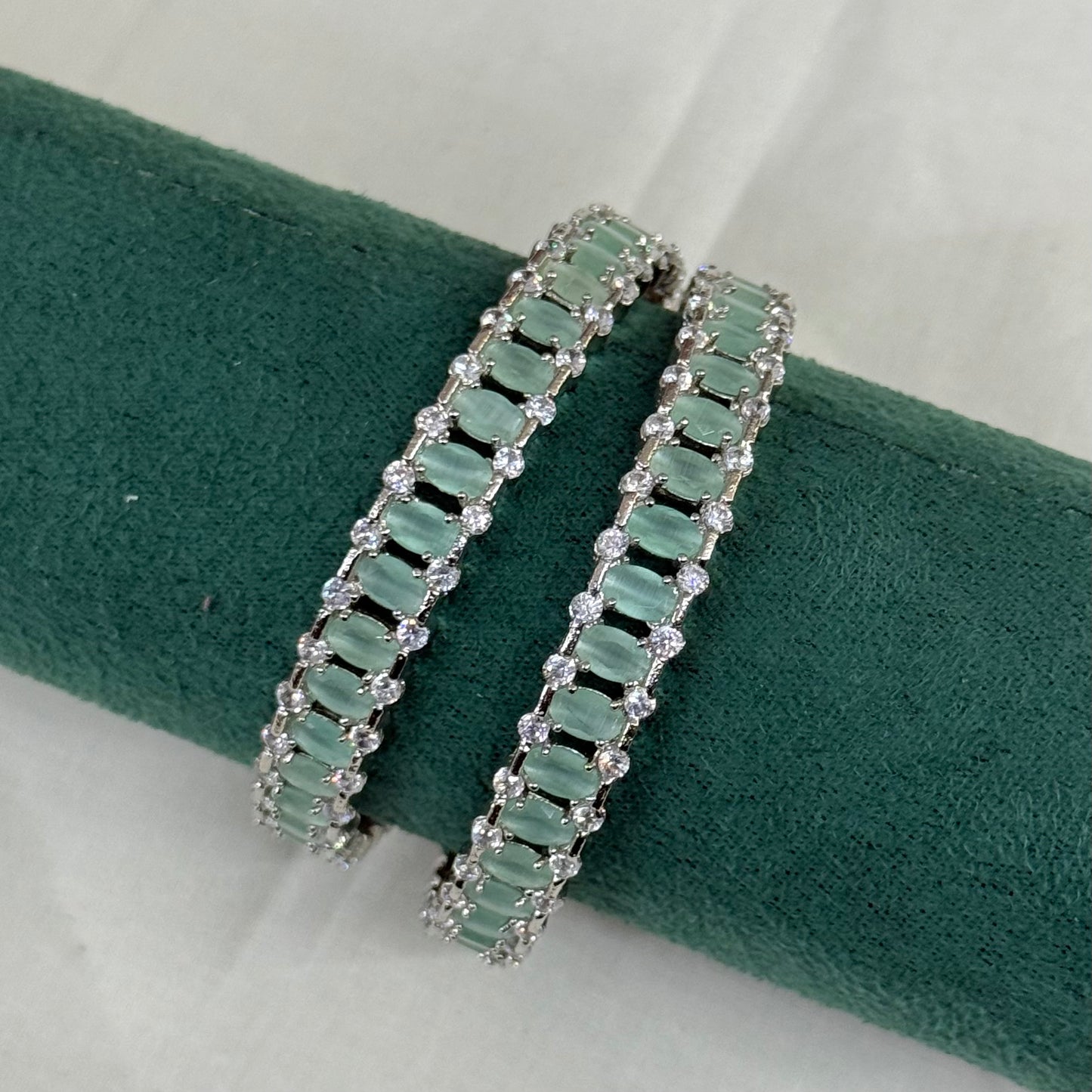 24906 platinum mint colour bangle
