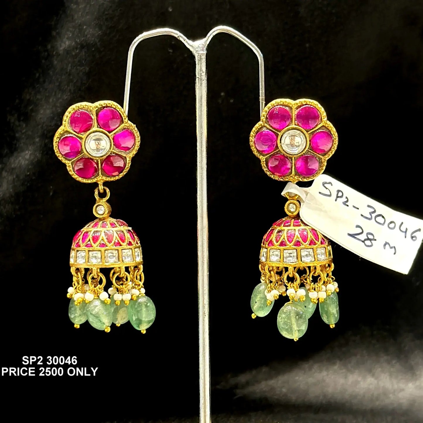 Jadau flower jhumki 30046