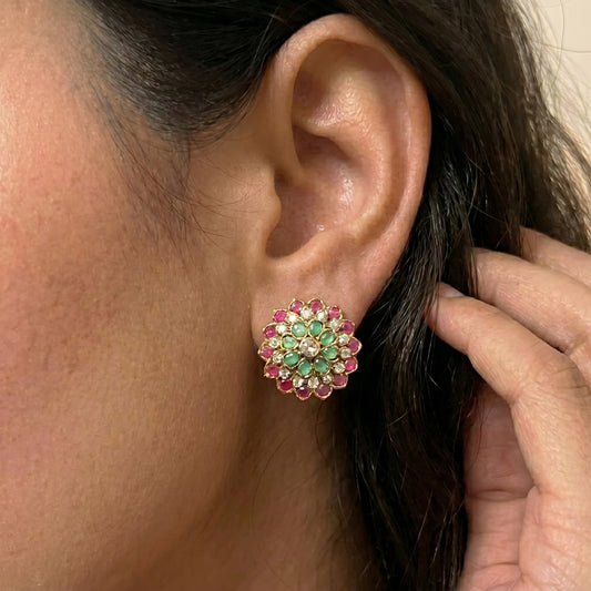 41934 Jadau Multi Stone Stone Push Back