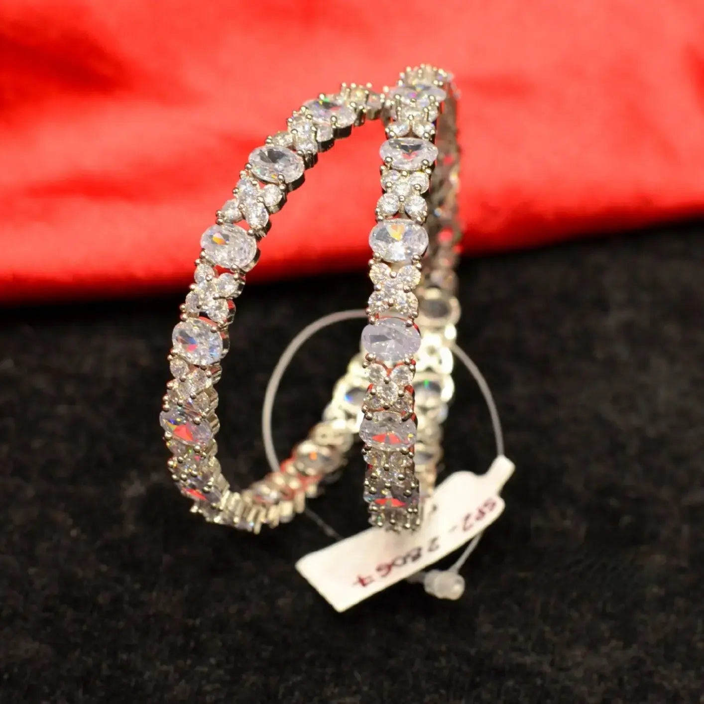 Platinum Full White Bangle 2.6 Size  28067