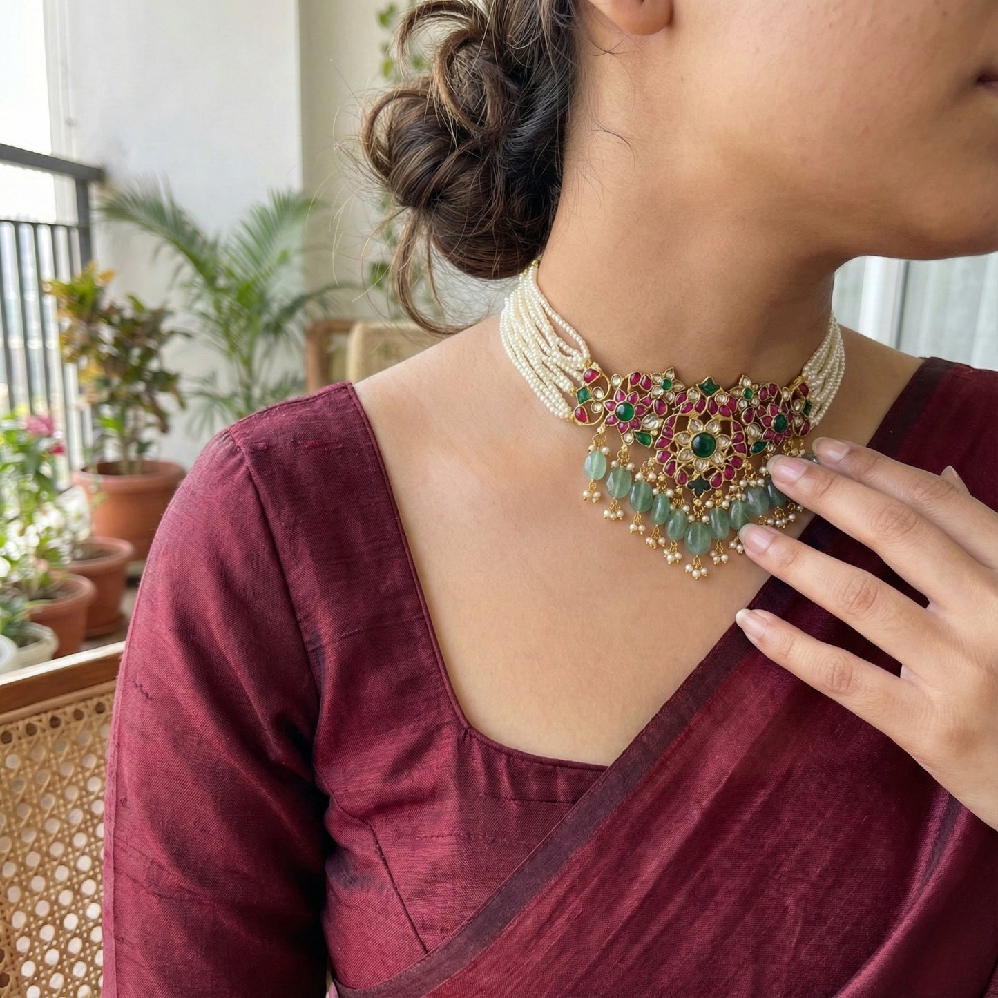 40804 Jadau Pota Choker