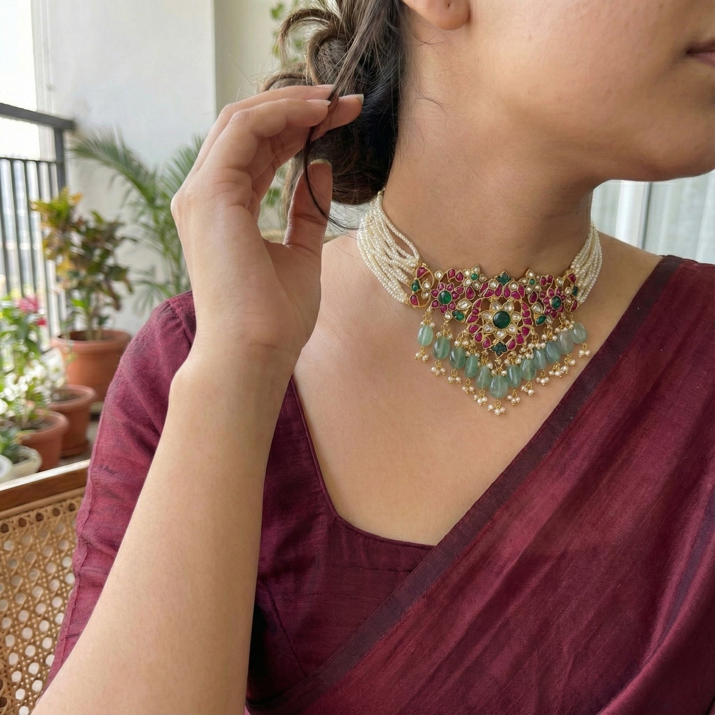 40804 Jadau Pota Choker