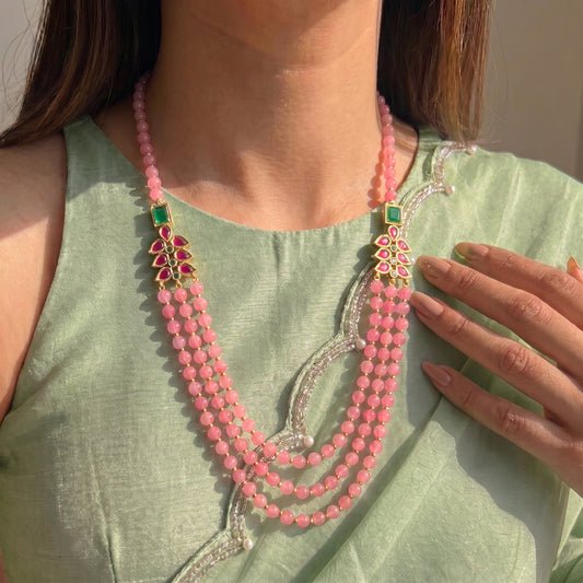 Pink beads mala