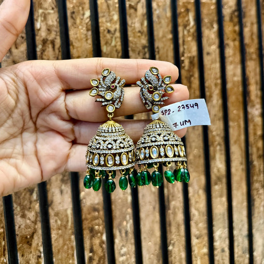 Victorian Peacock Jhumki 27549