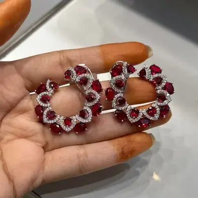 11474 Platinum Polishing flower shape studs