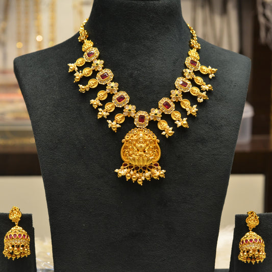 Matte Laxmi Kasulmala Short Necklace 19918