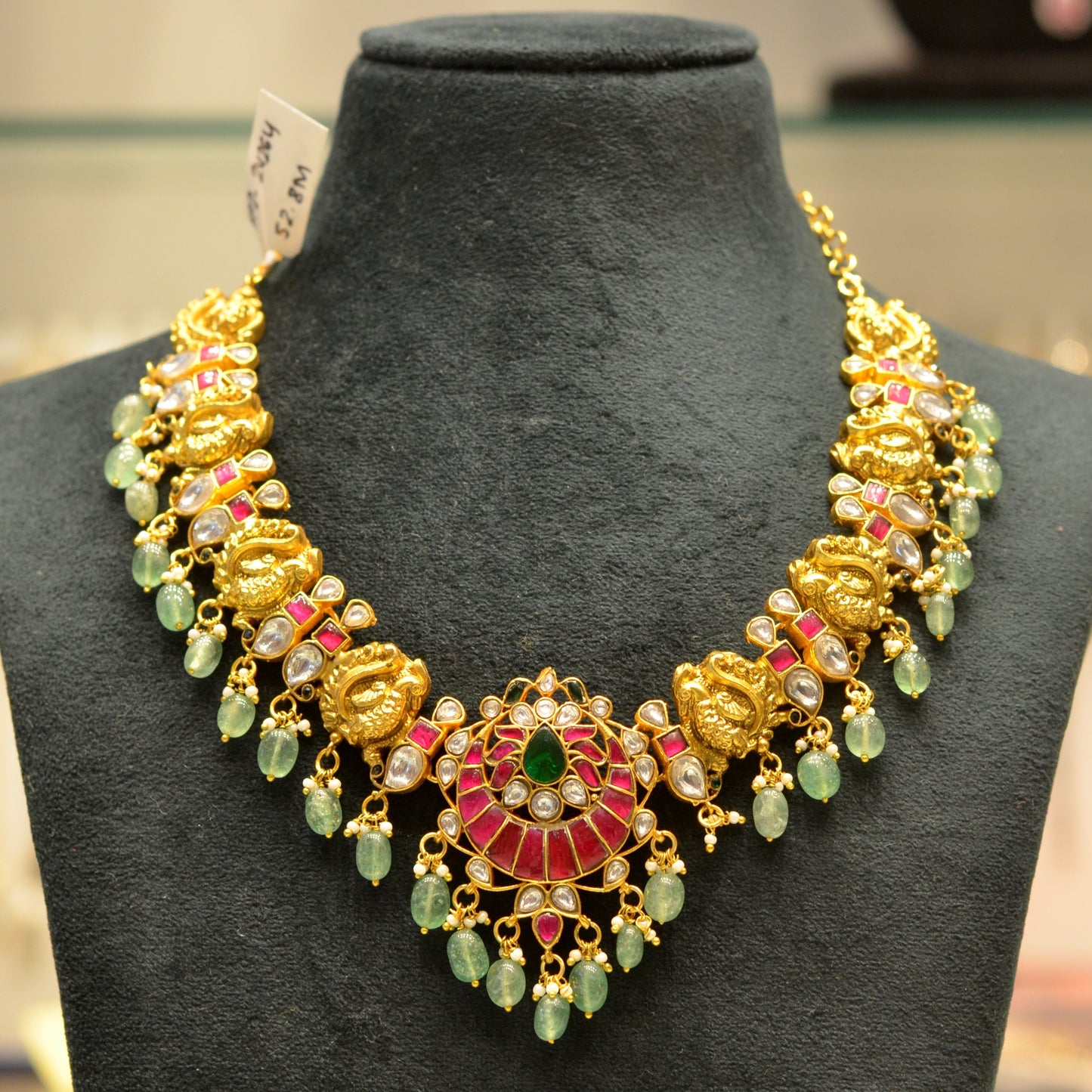 Jadau Nakshi Peacock Necklace 24266