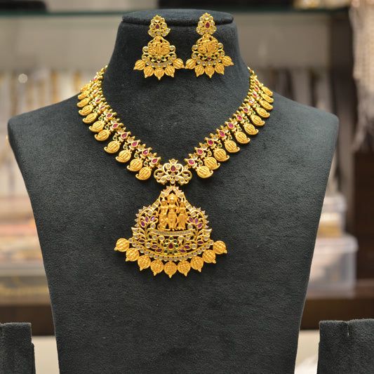 Matte Ramparivar Kasulu Short Necklace 5000