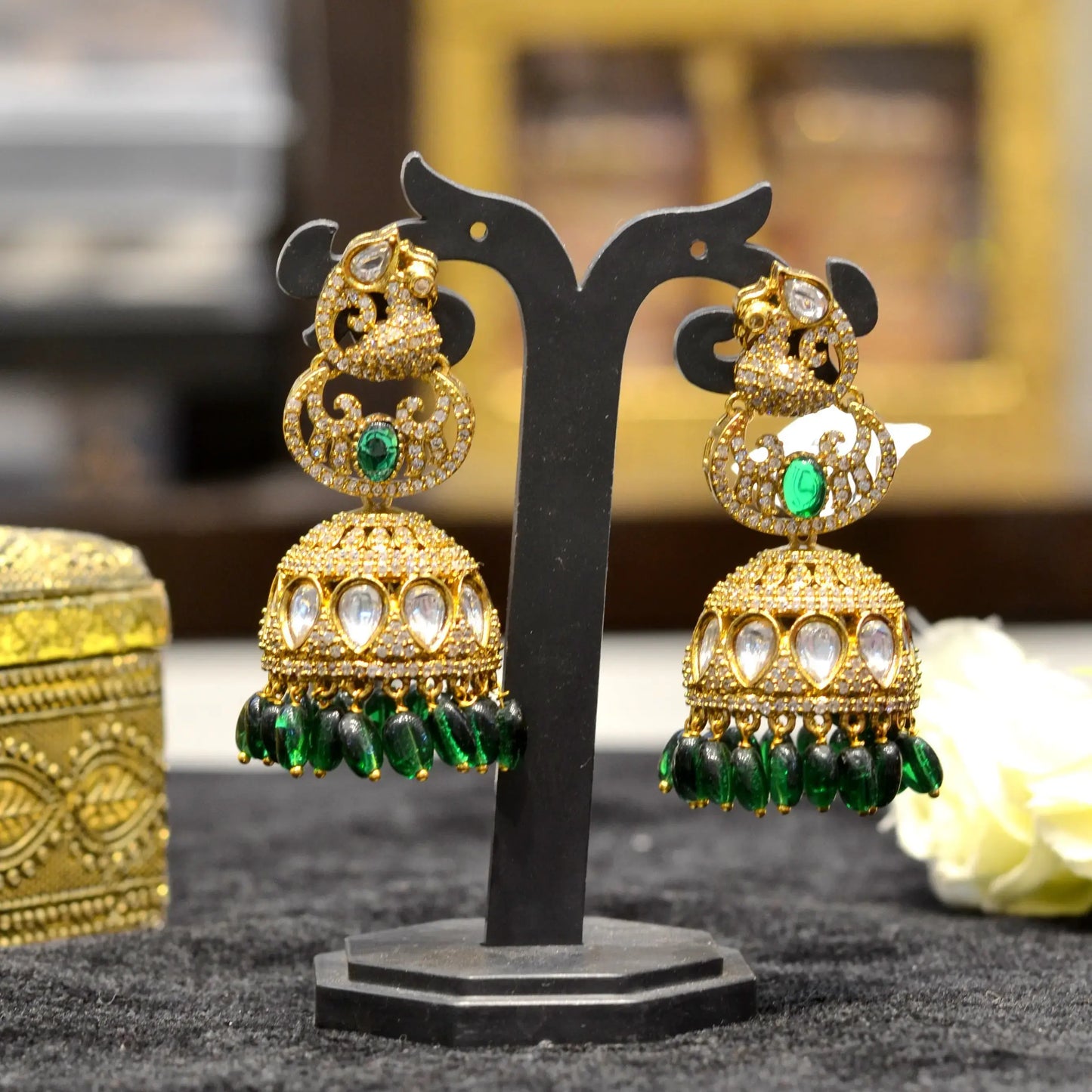 Victorian Jhumki peacock design 23530