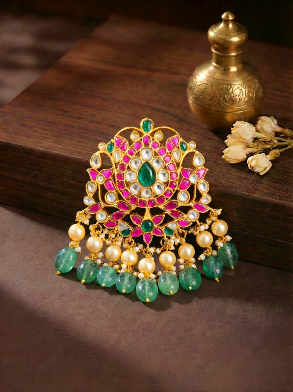 Jadau Flower Multi Pendant