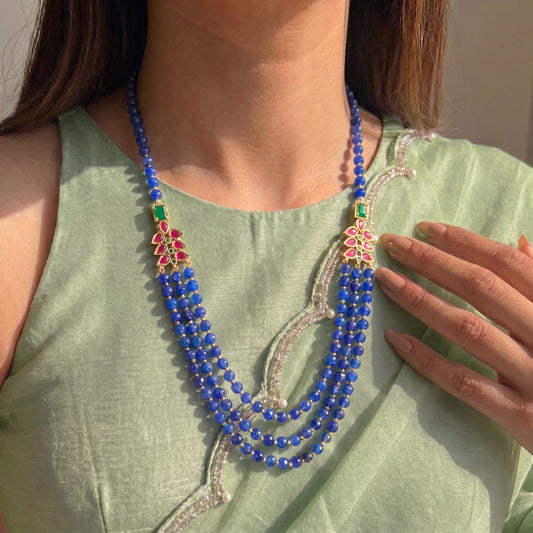 blue beads mala