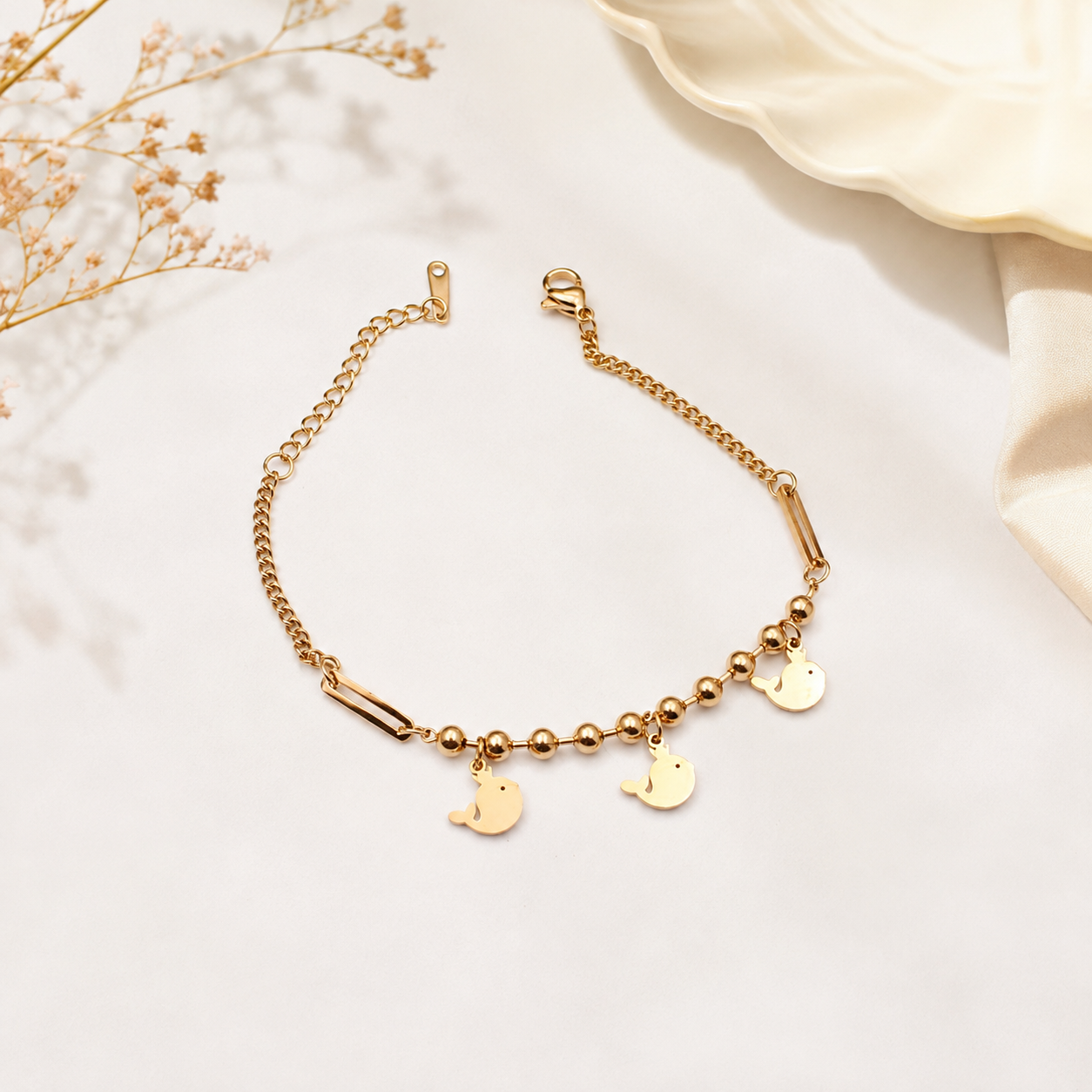 Charm Gold Plated Bracelet