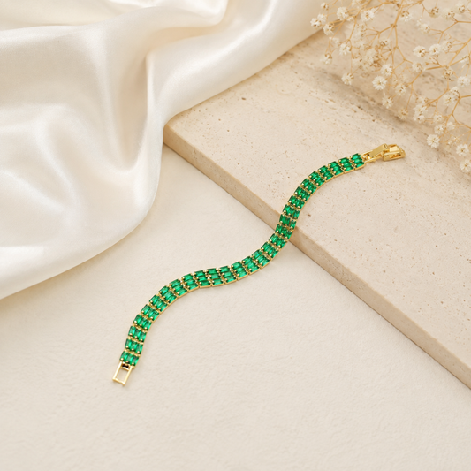 Green Square Stone Bracelet