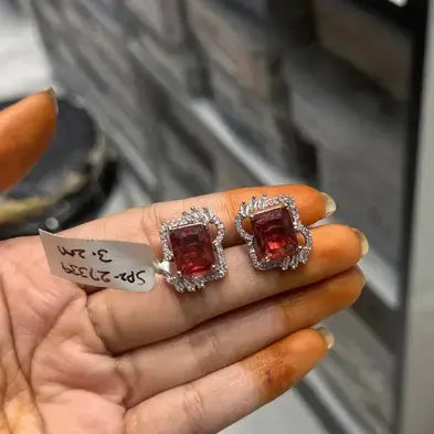 Platinum red studs